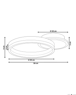 Best Beliani Lampadario a LED GLYDE Metallo scuro Marrone