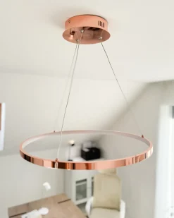 Sale Beliani Lampadario a LED JORDAN Metallo Oro rosa