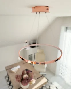 Sale Beliani Lampadario a LED JORDAN Metallo Oro rosa