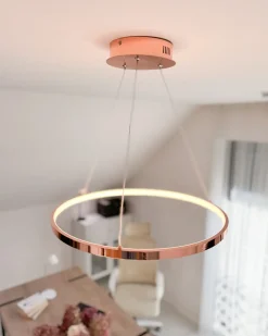 Sale Beliani Lampadario a LED JORDAN Metallo Oro rosa