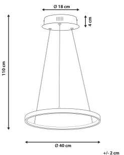 Best Beliani Lampadario a LED JORDAN Metallo Argento