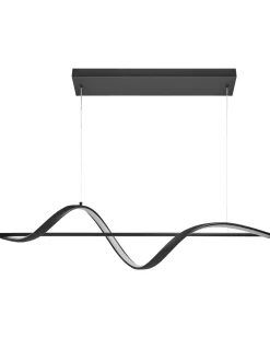 Outlet Beliani Lampadario a LED KHUTTI con telecomando con dimmer Metallo Nero
