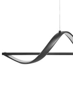 Outlet Beliani Lampadario a LED KHUTTI con telecomando con dimmer Metallo Nero