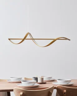 Hot Beliani Lampadario a LED KHUTTI Metallo Oro