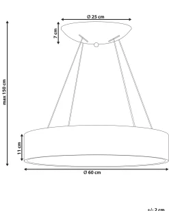New Beliani Lampadario a LED LENYA Metallo Bianco