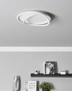 New Beliani Lampadario a LED LEYLAN con telecomando con dimmer Bianco