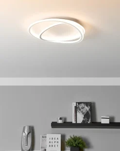 New Beliani Lampadario a LED LEYLAN con telecomando con dimmer Bianco