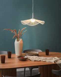 Beliani Lampadario a LED LOIRE Metallo Bianco