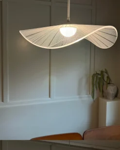 Beliani Lampadario a LED LOIRE Metallo Bianco