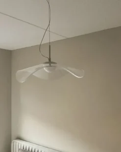 Beliani Lampadario a LED LOIRE Metallo Bianco