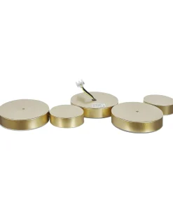 New Beliani Lampadario a LED LUGA Metallo Oro