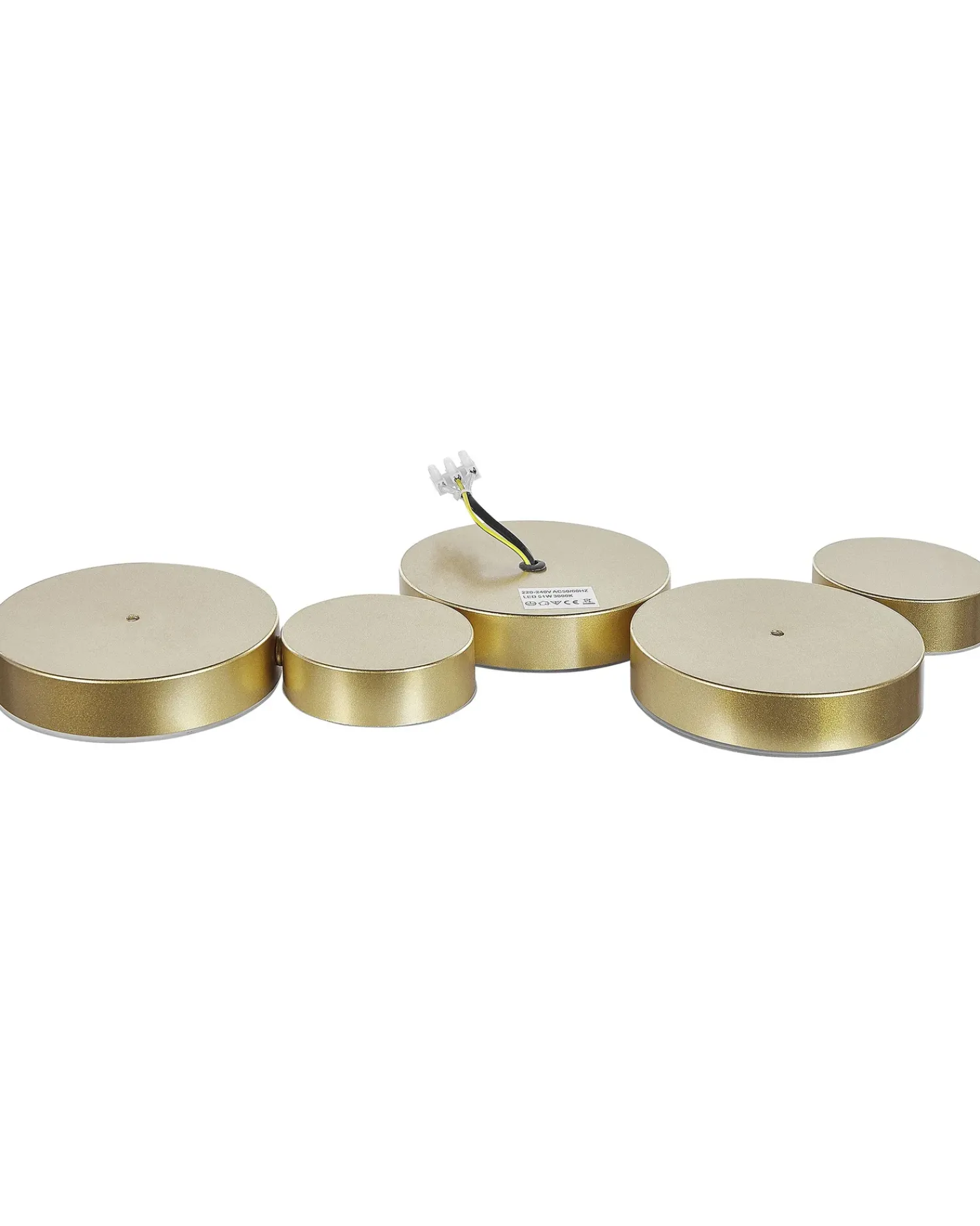 New Beliani Lampadario a LED LUGA Metallo Oro