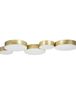 New Beliani Lampadario a LED LUGA Metallo Oro