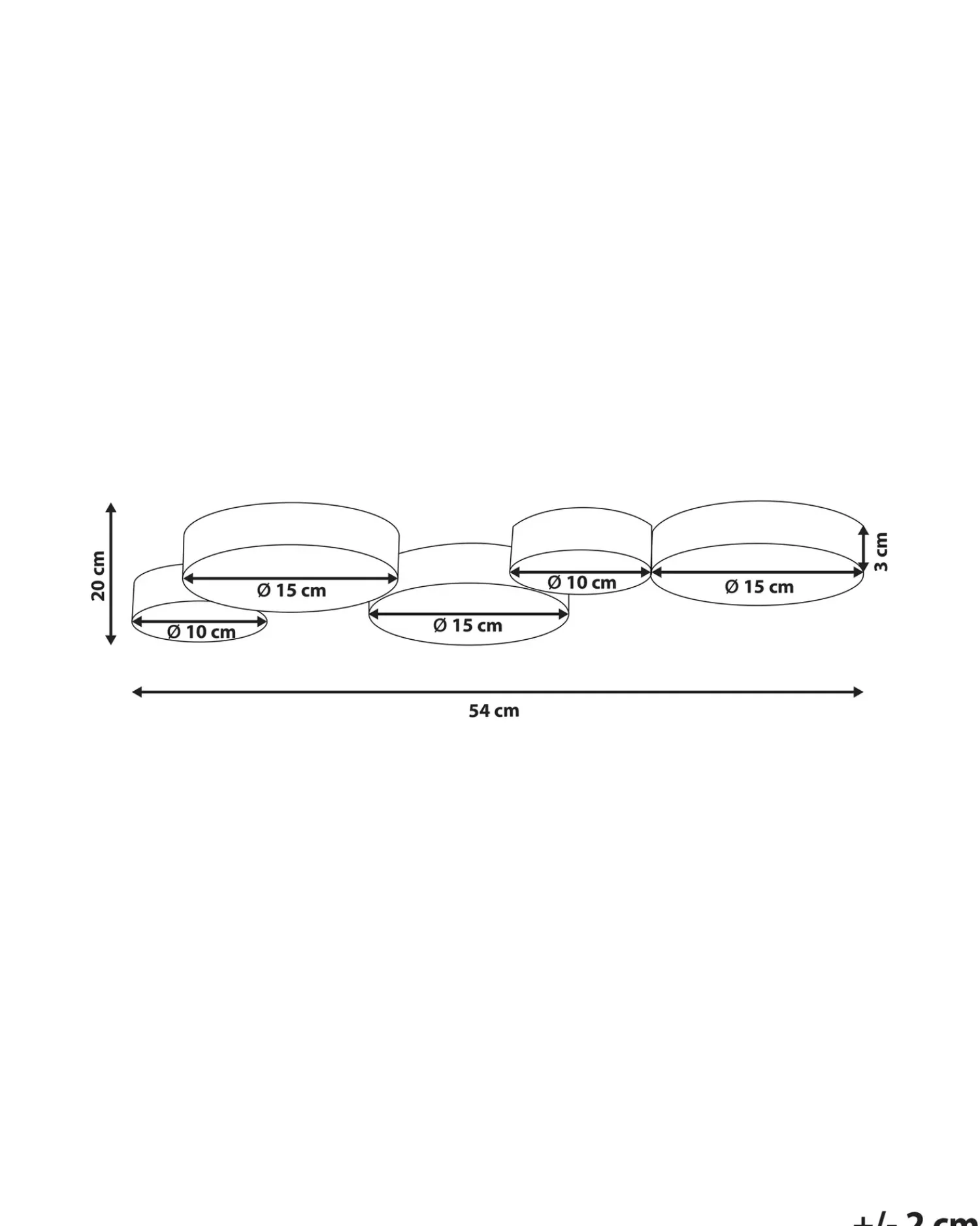 New Beliani Lampadario a LED LUGA Metallo Oro