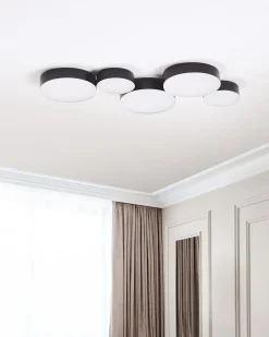 New Beliani Lampadario a LED LUGA Metallo Nero