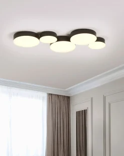 New Beliani Lampadario a LED LUGA Metallo Nero