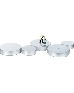 Online Beliani Lampadario a LED LUGA Metallo Argento