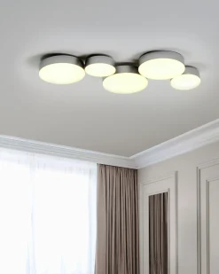 Online Beliani Lampadario a LED LUGA Metallo Argento