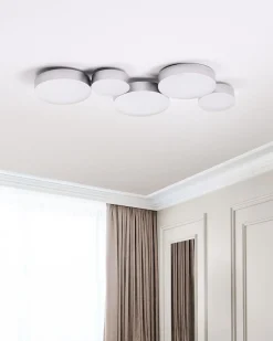 Online Beliani Lampadario a LED LUGA Metallo Argento