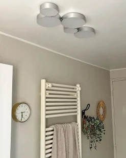 Online Beliani Lampadario a LED LUGA Metallo Argento