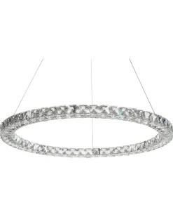 Discount Beliani Lampadario a LED MAGAT Cristallo Argento Trasparente Argento