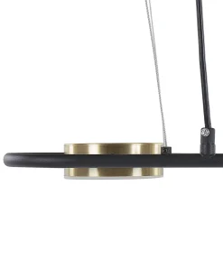 Discount Beliani Lampadario a LED MALI Metallo Nero Ottone Nero
