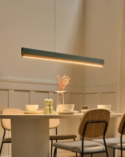 Best Beliani Lampadario a LED MARA Metallo Verde menta Marrone Verde