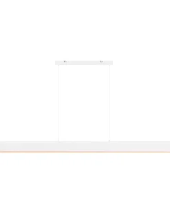 New Beliani Lampadario a LED MARA Metallo Bianco Bianco Marrone