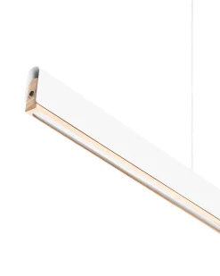 New Beliani Lampadario a LED MARA Metallo Bianco Bianco Marrone