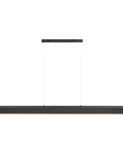 Outlet Beliani Lampadario a LED MARA Metallo Nero Marrone Nero