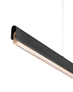 Outlet Beliani Lampadario a LED MARA Metallo Nero Marrone Nero