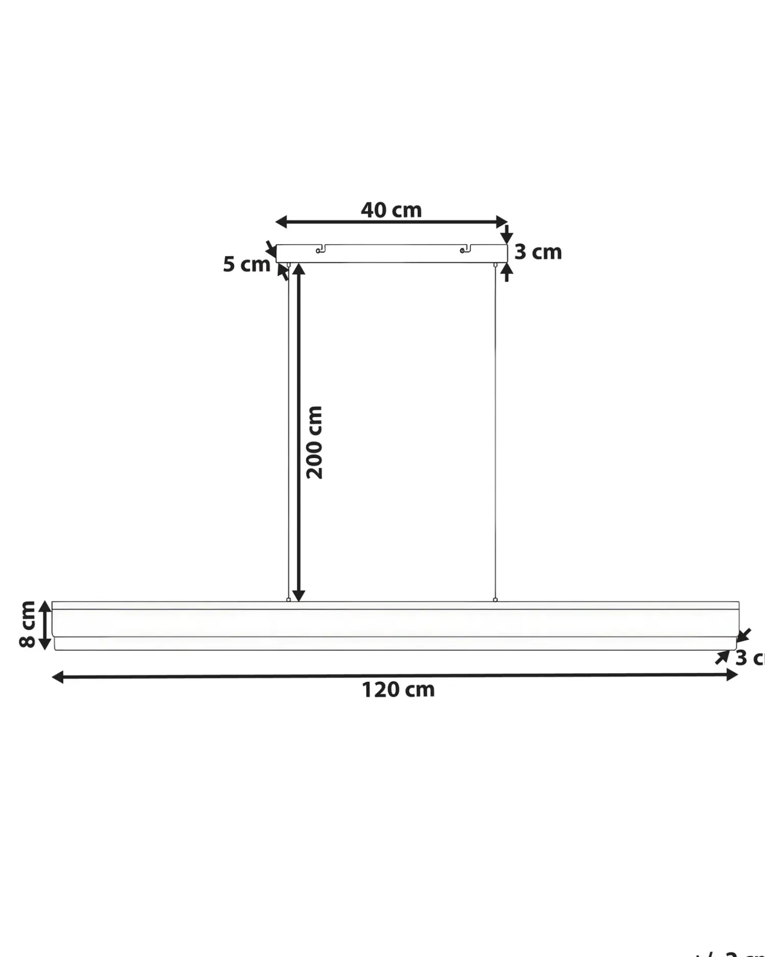 Outlet Beliani Lampadario a LED MARA Metallo Nero Marrone Nero