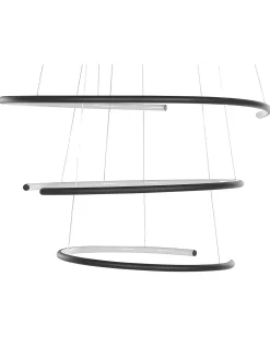 Outlet Beliani Lampadario a LED MAYU Metallo Nero