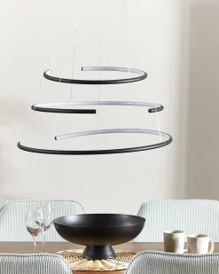 Outlet Beliani Lampadario a LED MAYU Metallo Nero