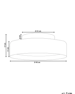 Outlet Beliani Lampadario a LED MOEI Metallo Nero