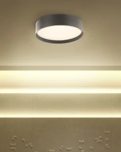 Outlet Beliani Lampadario a LED MOEI Metallo Nero