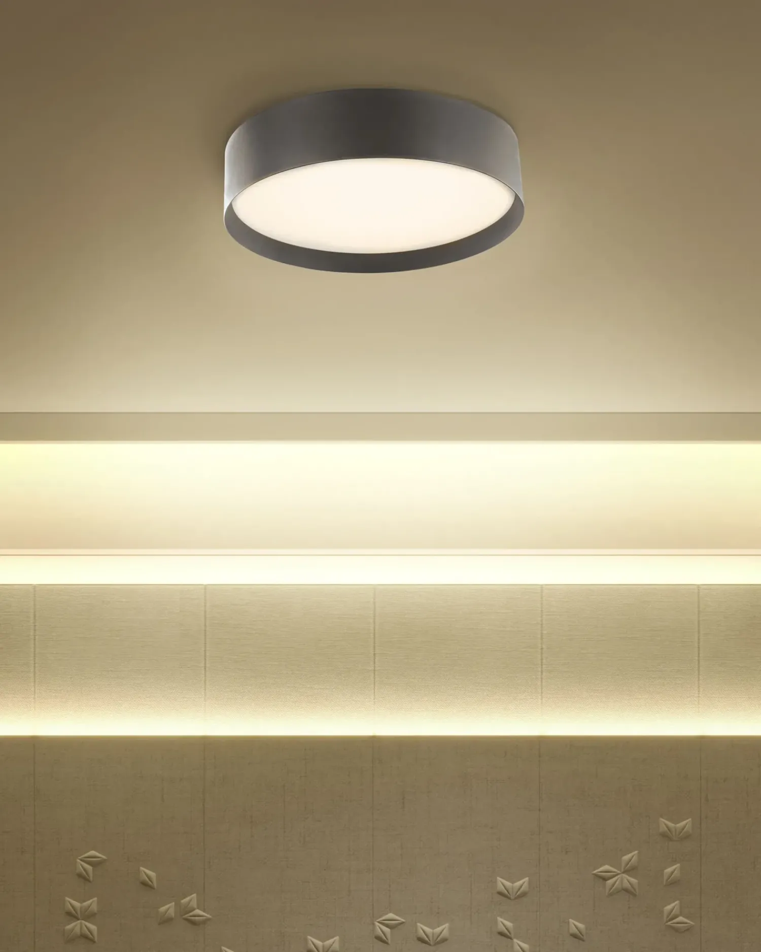 Outlet Beliani Lampadario a LED MOEI Metallo Nero