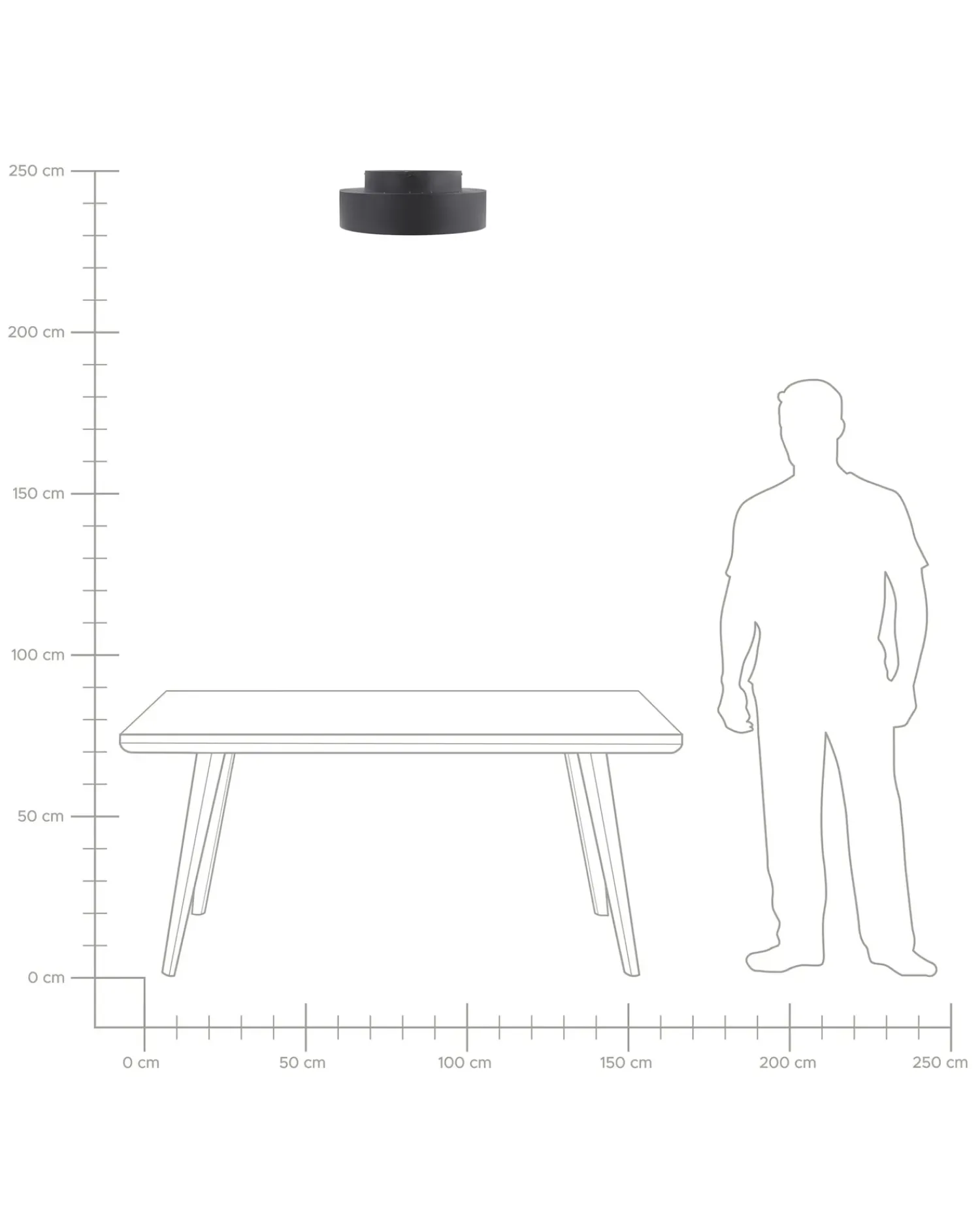 Outlet Beliani Lampadario a LED MOEI Metallo Nero