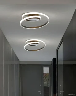New Beliani Lampadario a LED NARYN Metallo Nero