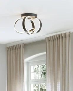 Online Beliani Lampadario a LED NURA Metallo Nero
