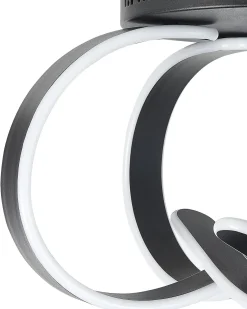 Online Beliani Lampadario a LED NURA Metallo Nero