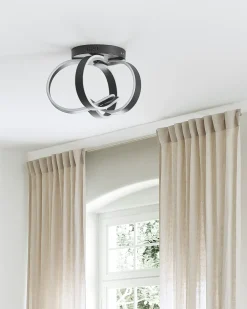 Online Beliani Lampadario a LED NURA Metallo Nero