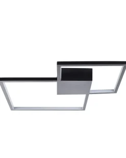 Beliani Lampadario a LED OKSU Metallo Nero