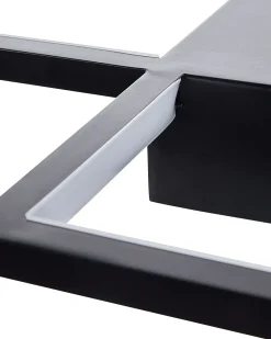 Beliani Lampadario a LED OKSU Metallo Nero