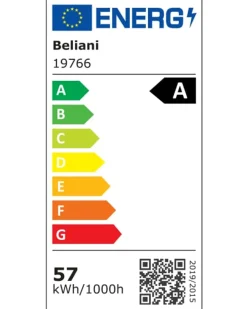 Beliani Lampadario a LED OKSU Metallo Nero