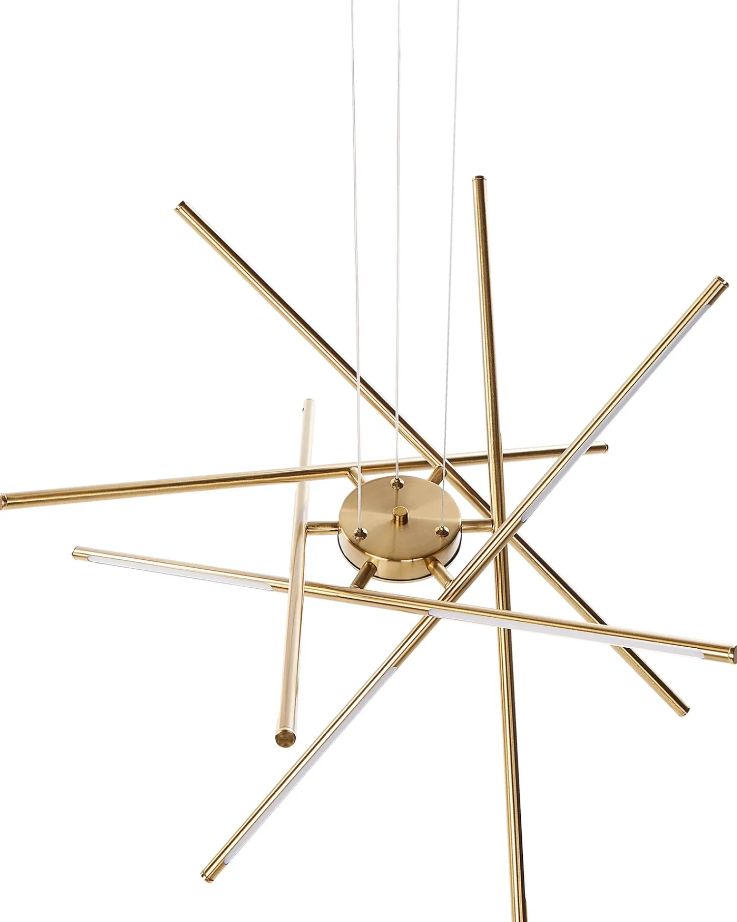 New Beliani Lampadario a LED PALUN con dimmer Metallo Oro