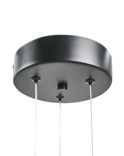 Clearance Beliani Lampadario a LED PALUN con dimmer Metallo Nero