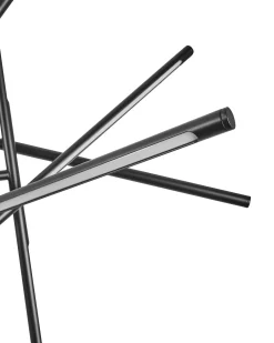Clearance Beliani Lampadario a LED PALUN con dimmer Metallo Nero