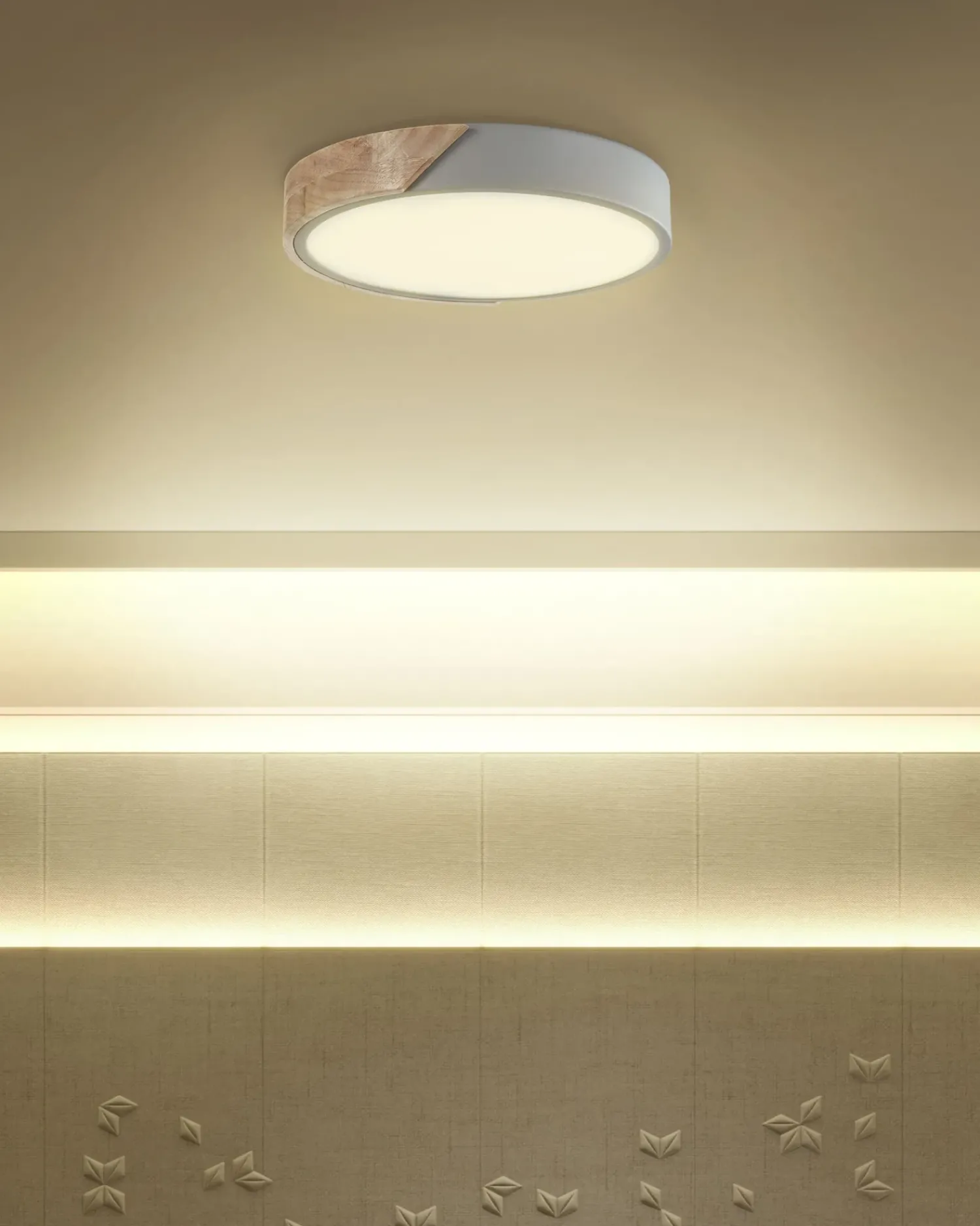 Best Beliani Lampadario a LED PATTANI Metallo Grigio Marrone Grigio