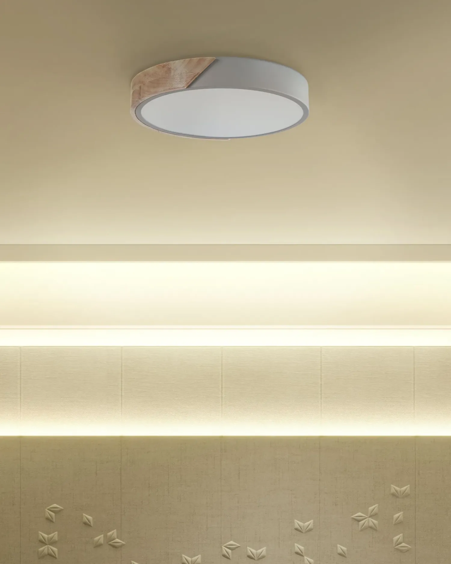 Best Beliani Lampadario a LED PATTANI Metallo Grigio Marrone Grigio